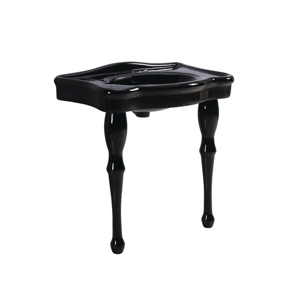 Kingston Brass VPB5324K Imperial 32" Basin Console Sink W/ 4" Faucet Holes, Black VPB5324K - main